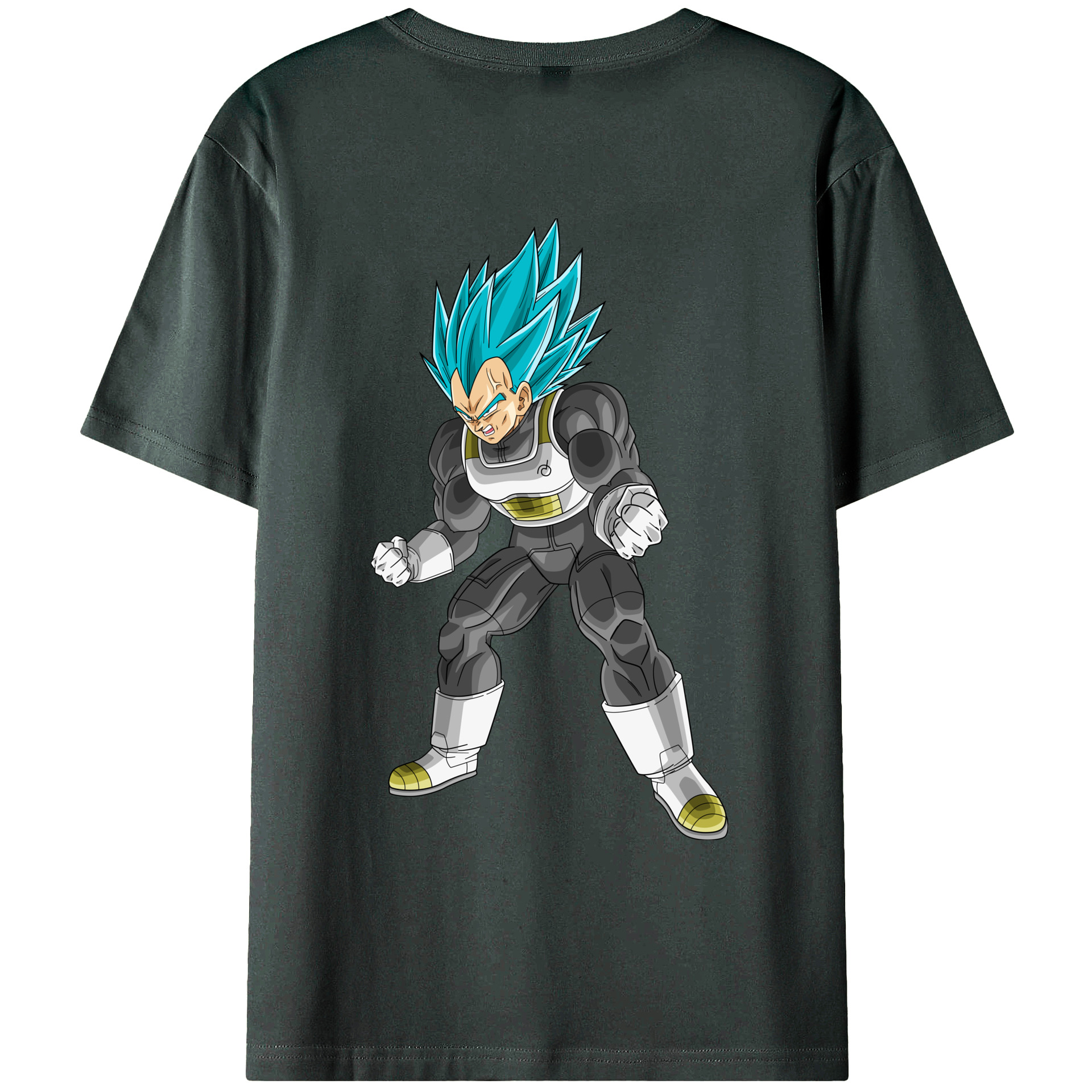 （画像用） ドラゴンボール ベジータ四世（Bejīta Yonsei）DRAGON BALL Vegeta IV 綿100％ メンズ半袖Tシャツ（バックプリント） 通気性